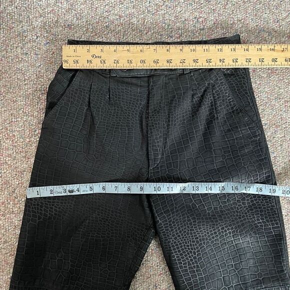 Vintage Berman’s Leather Pants Faux Alligator - Picture 6 of 8